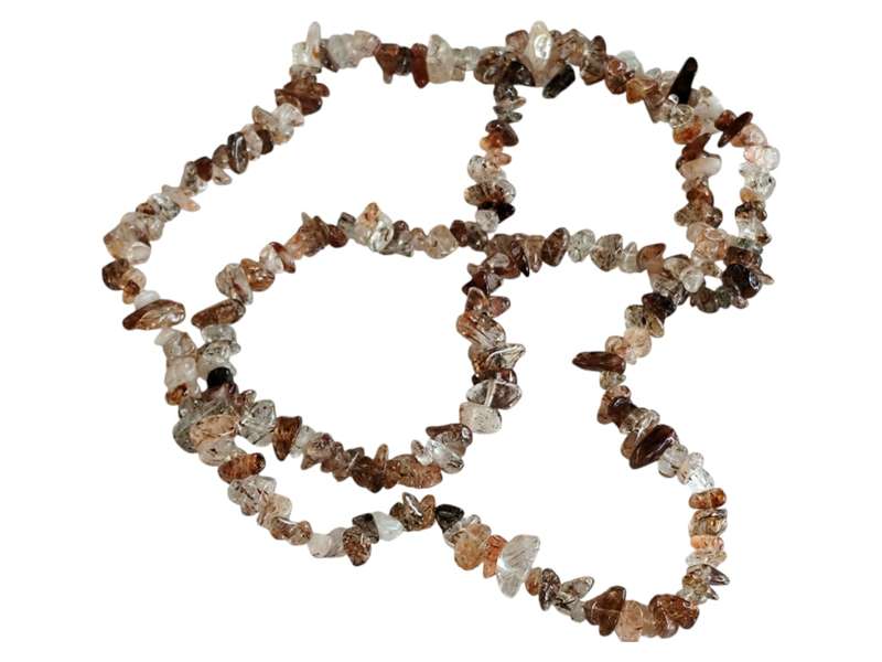 Red Rutilated quartz chip string, A grade, 80cm
