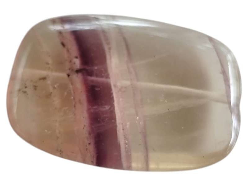 Rainbow Fluorite flat rectangular bead, 2.4 x 3.5cm