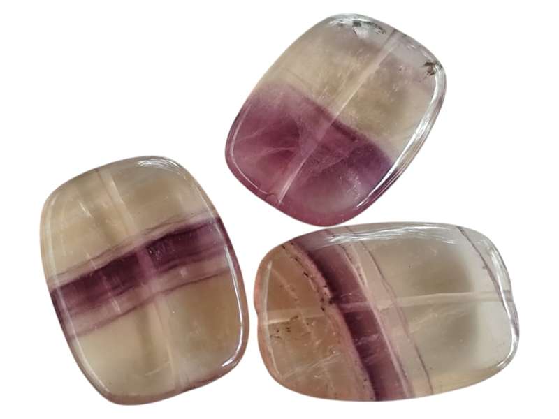 Rainbow Fluorite flat rectangular bead, 2.4 x 3.5cm