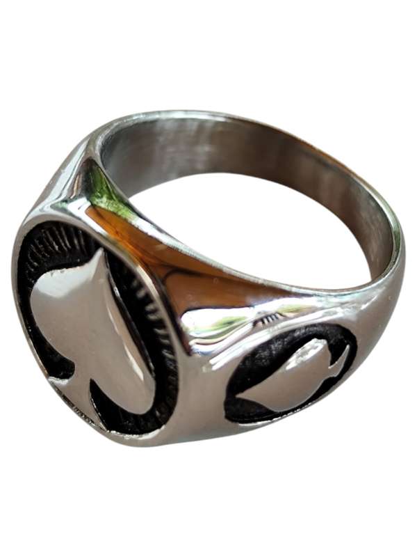 Stainless steel Spade statement ring, Assorted sizes