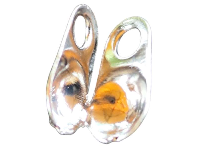 40 x Clamshell bead end, Base metal, 7mm