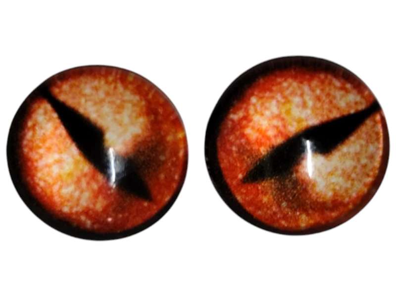 Pair of dome cat eyes, 12mm in diameter, assorted colours