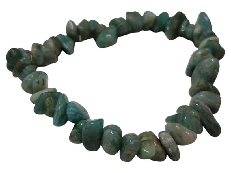 Amazonite chip bracelet, stretchcord
