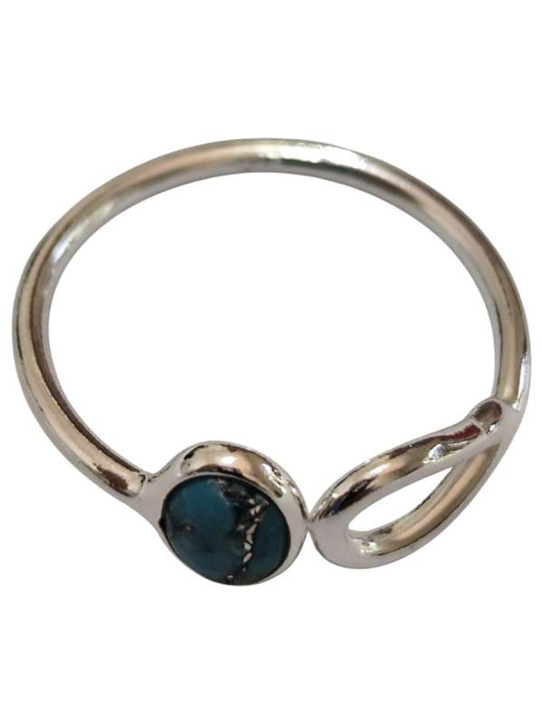 Turquoise ring in 925 silver, Oval, size 9