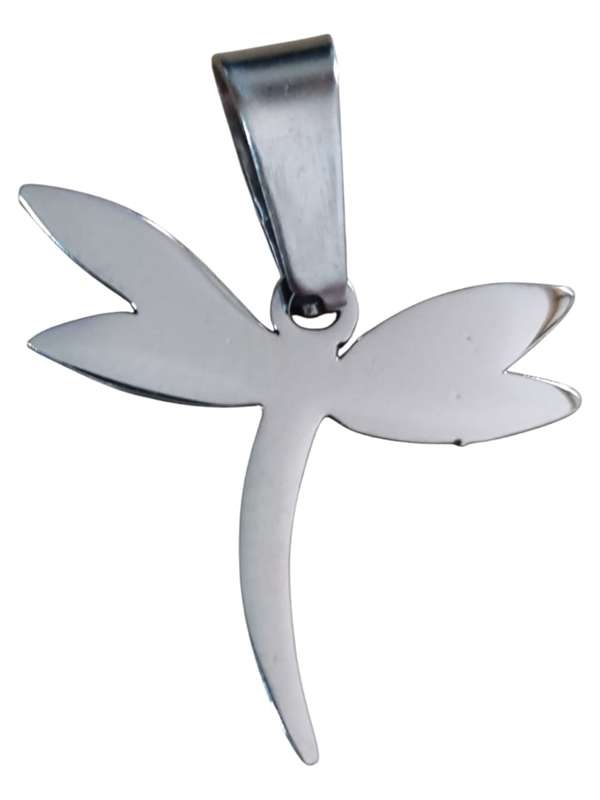 Stainless steel Dragonfly pendant, 29mm including bail