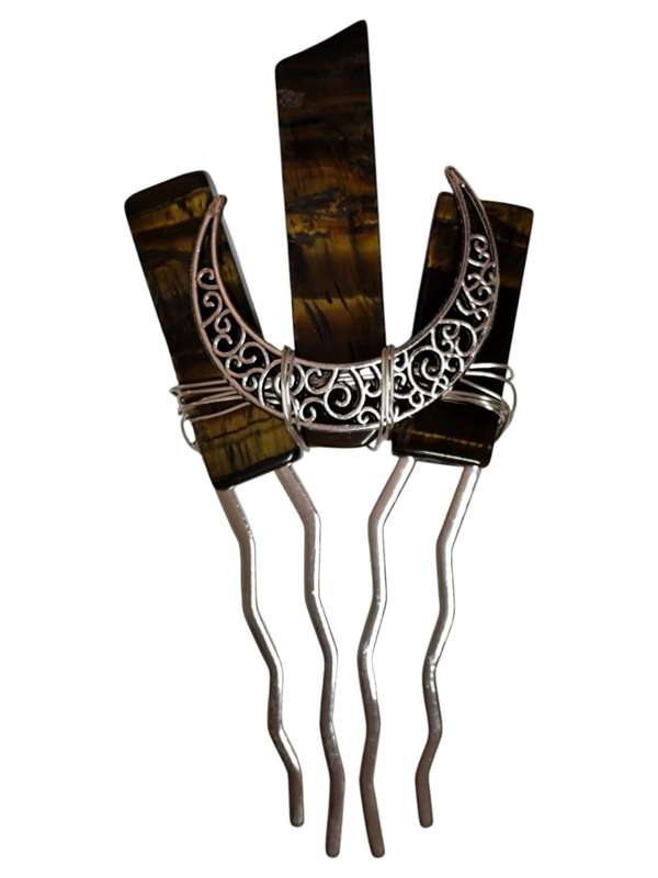 Tiger eye crown / comb