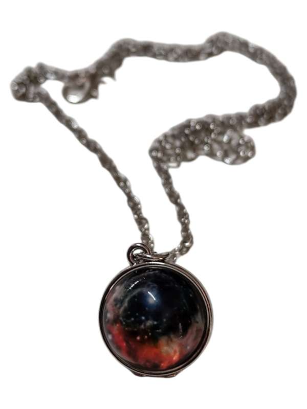 Globe Galaxy necklace, Base metal, includes oval link chain with lobster clasp and extension chain