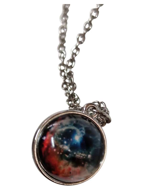 Globe Galaxy necklace, Base metal, includes oval link chain with lobster clasp and extension chain