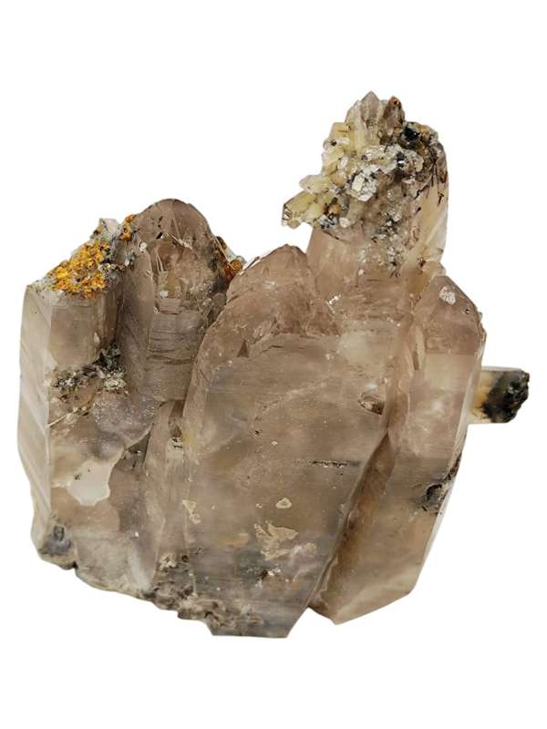 Smoky quartz with Aegerine Cluster, Zomba in Malawi, 12.8 x 5.9 x 17.8cm