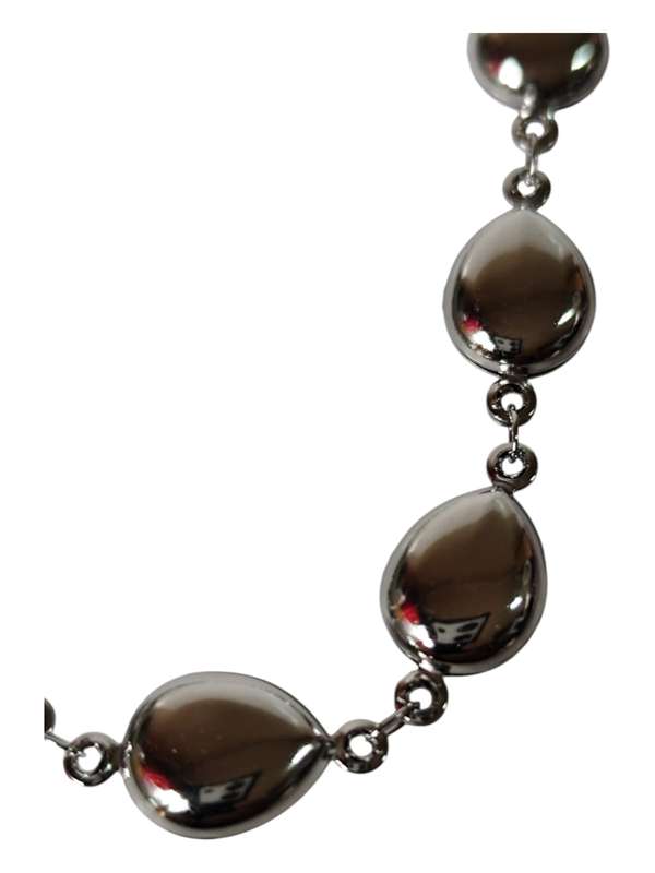 Stainless-steel drops necklace with extension chain and lobster clasp 9.6mm, 42+5cm