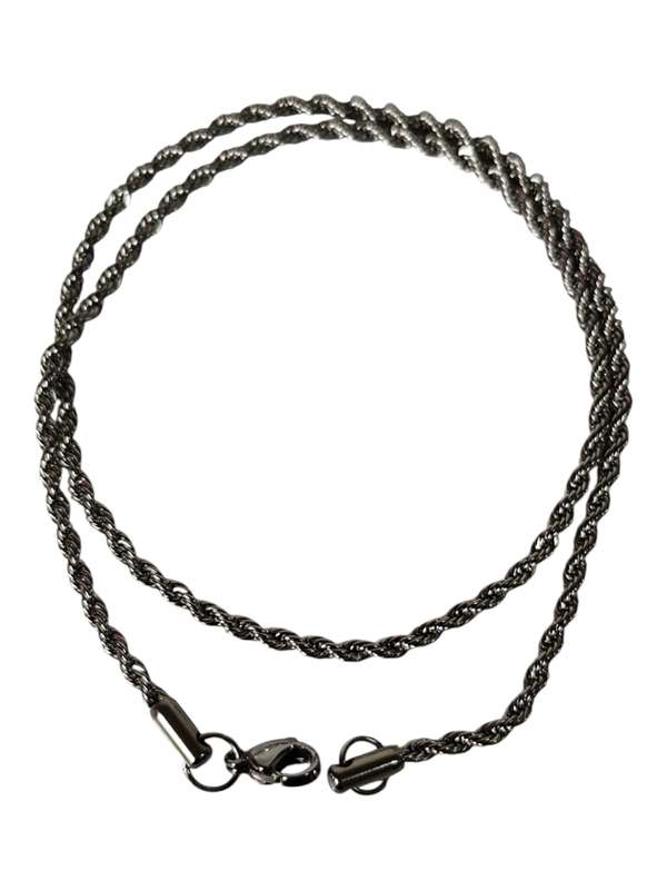 Stainless steel Rope Chain with lobster clasp, 2.mm x 40cm