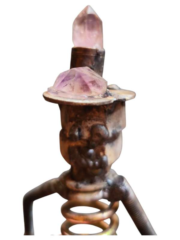 Mr Spring waiting to put, tool sculpture 12 x 7.5 x 29.5cm, 0.615kgs