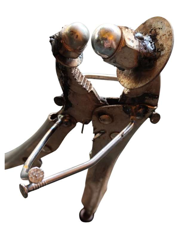 Dance amongst the crystal fields, tool sculpture 30 x 16 x 27cm, 1.66kgs