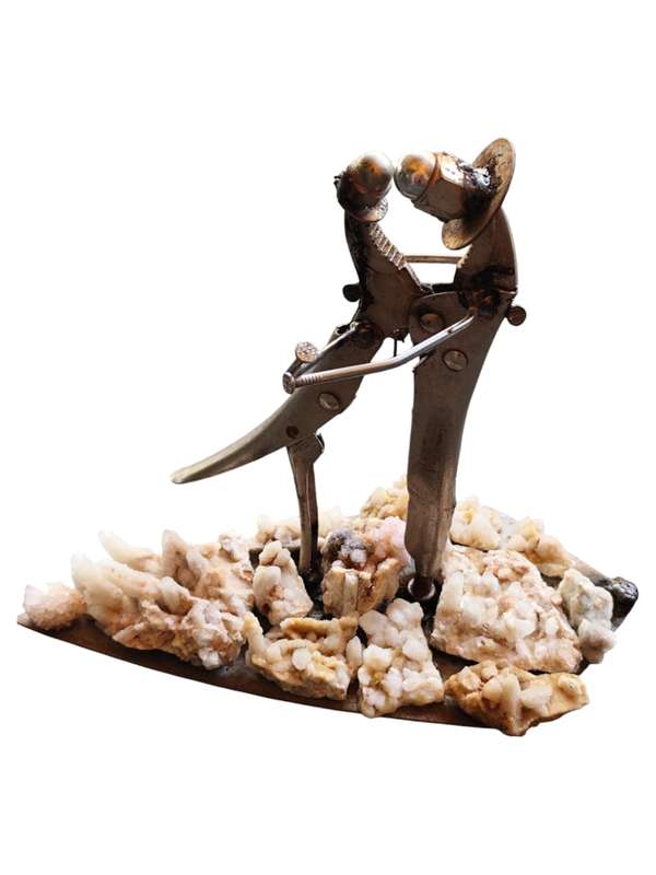 Dance amongst the crystal fields, tool sculpture 30 x 16 x 27cm, 1.66kgs