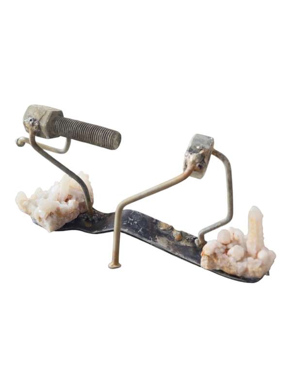 Nut on a run from Mr Bolt, tool sculpture 23.2 x 10 x 10cm, 0.38kgs