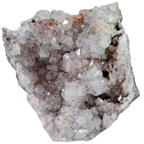 Goethite included drusy smoky quartz cluster, Mozambique, 19 x 14.5 x 20.2cm
