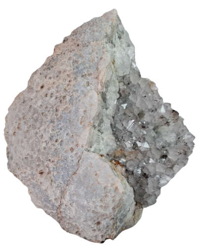 Goethite included drusy quartz cluster, Mozambique, 18.5 x 9.8 x 20cm
