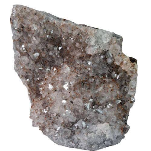 Goethite included drusy smoky quartz cluster, Mozambique, 15 x 8 x 27cm