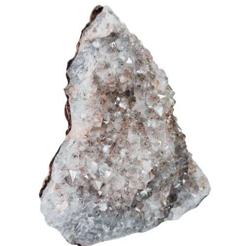Goethite included drusy smoky quartz cluster, Mozambique, 25 x 4.5 x 22cm
