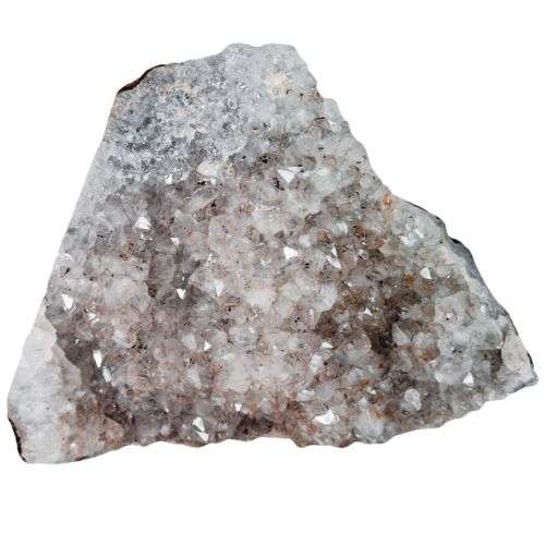 Goethite included drusy smoky quartz cluster, Mozambique, 25 x 4.5 x 22cm