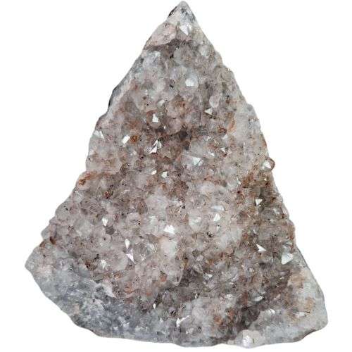 Goethite included drusy smoky quartz cluster, Mozambique, 25 x 4.5 x 22cm