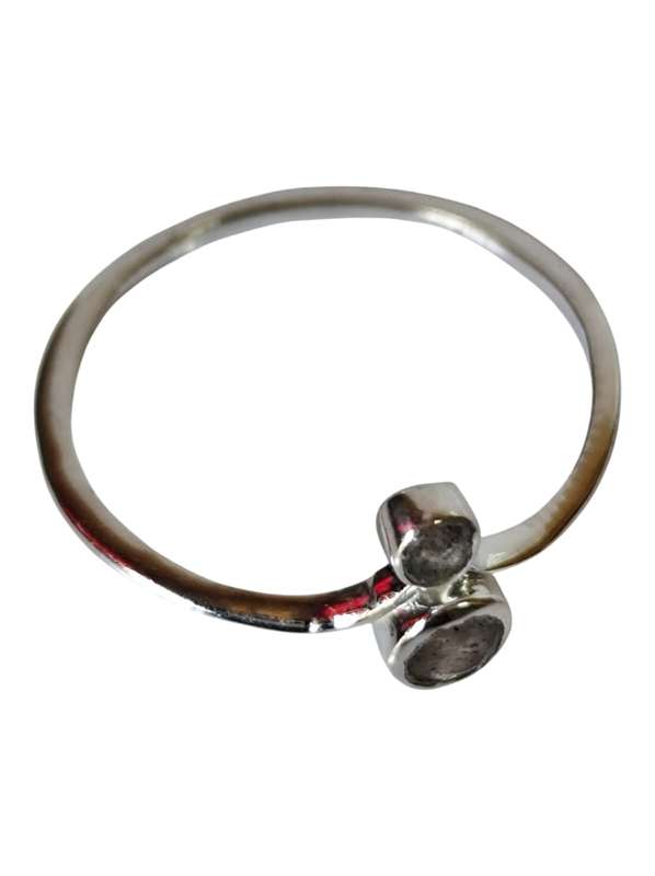 Labradorite ring in 925 silver, Round, size 8