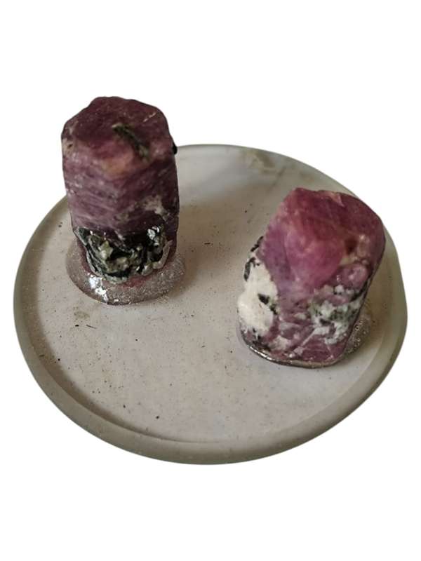 Two Ruby specimens, Malawi, both are 1 x 1 x 1.3-1.6cm