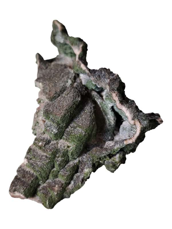 Mottramite on Calcite, Tsumeb in Namibia, 9.5 x 7.1 x 3.8cm