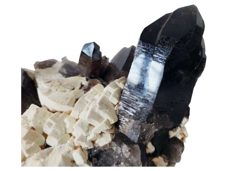 Smoky Quartz with Hyalite, Rondekop, Erongo Mountain, Namibia, 17.5 x 11 x 18.5cm, 2.218kg