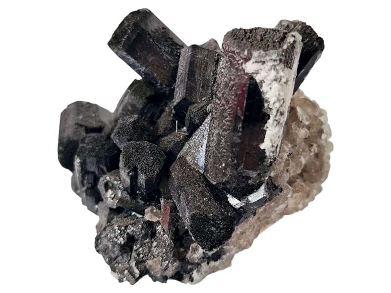 Tourmaline with quartz cluster, Erongo Mountain, Namibia, 7.1 x 7.5 x 5.7cm, 0.23kg