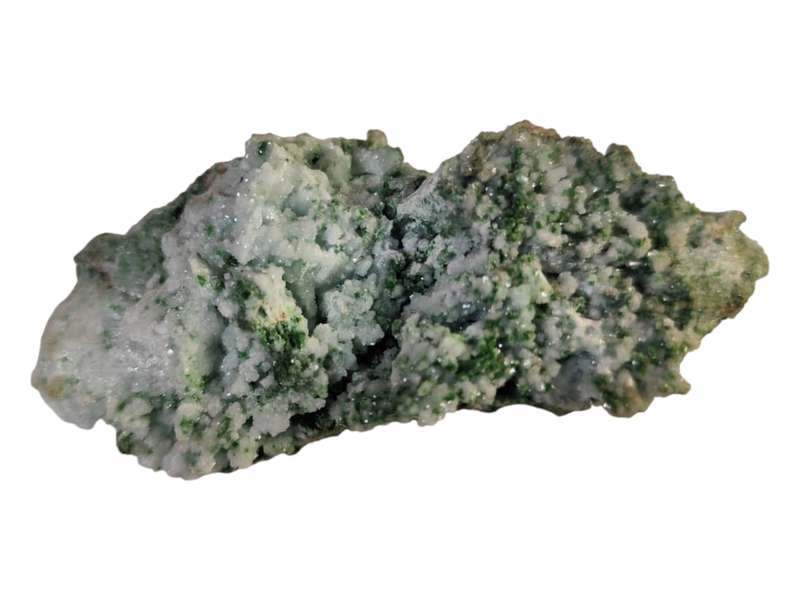 Mottramite on Calcite, Tsumeb in Namibia, 9.9 x 3.2 x 3.8cm