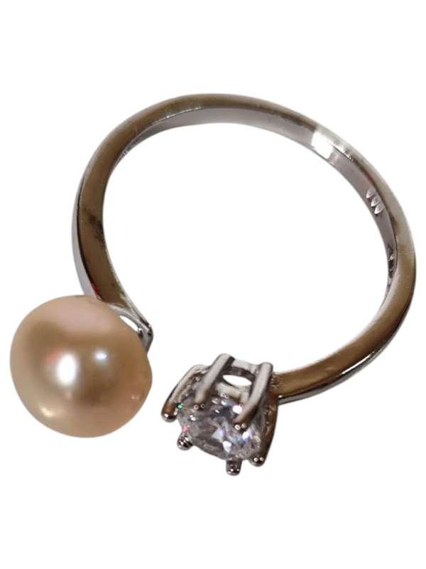Assorted freshwater pearl dresser rings, Adjustable, 925 silver