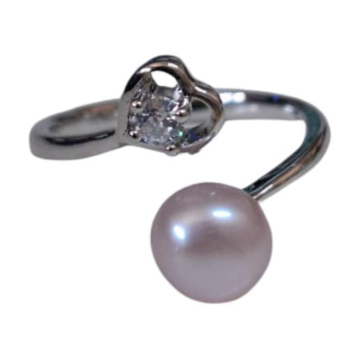 Assorted freshwater pearl dresser rings, Adjustable, 925 silver