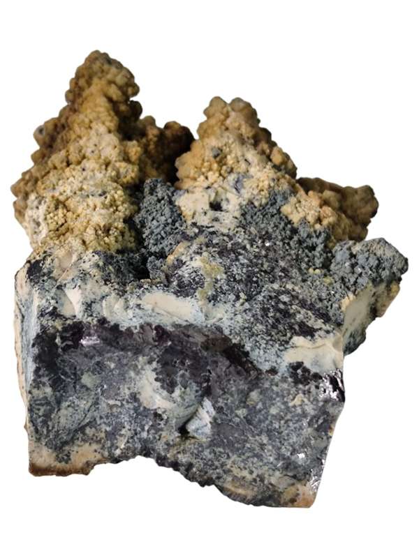 Mimetite on Galena, Tsumeb in Namibia, 4 x 2 x 4.8cm, 86.2grams