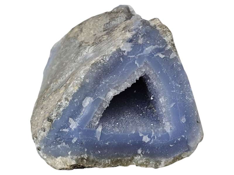 Blue agate Geode, Cabochon Quality, Malawi, 8.8 x 10.3 x 10.8cm, 818.7grams