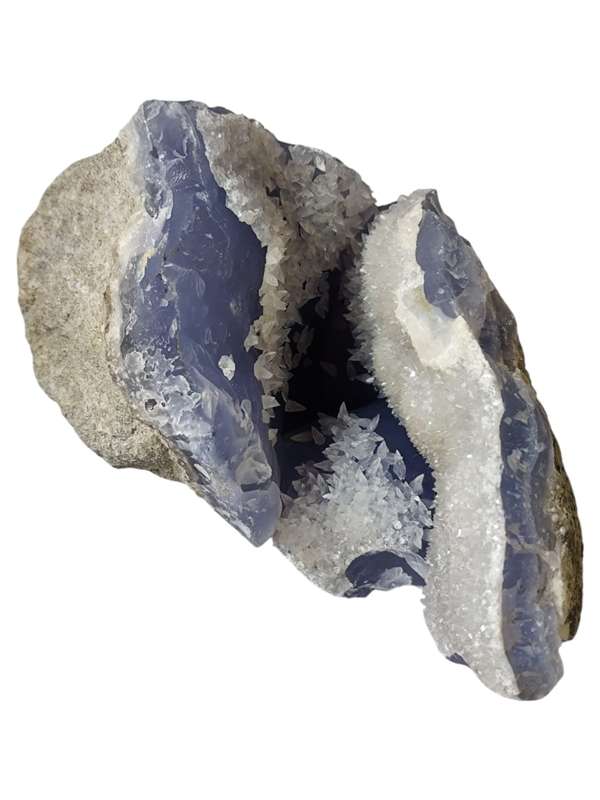 Blue agate Geode, Cabochon Quality, Malawi, 14.8x 13.5 x 11cm, 1.10kg
