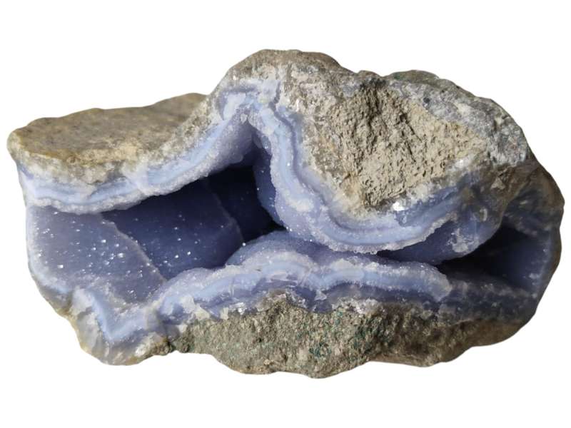 Blue agate Geode, Cabochon Quality, Malawi, 23.5 x 15.5 x 11cm, 3kg