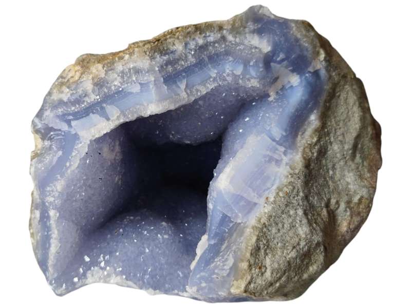 Blue agate Geode, Cabochon Quality, Malawi, 14.5 x 21 x 15cm, 3.3kg
