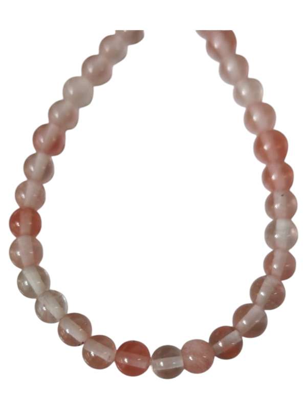 Cherry quartz bead string, Round, 4.5mm, 39.3cm