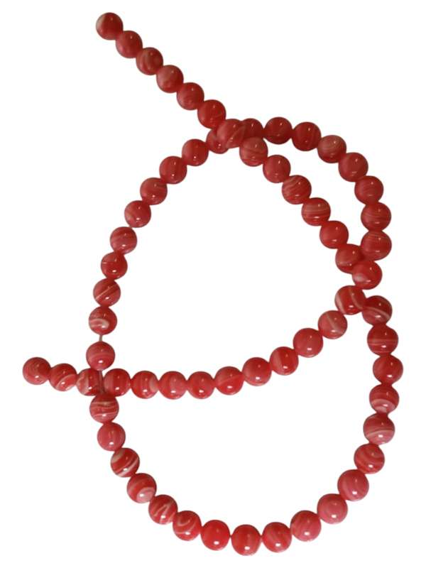 Candy pink colored Agate bead string, Round, 6.2mm, 38cm