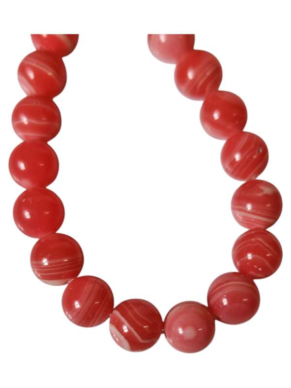 Candy pink colored Agate bead string, Round, 6.2mm, 38cm