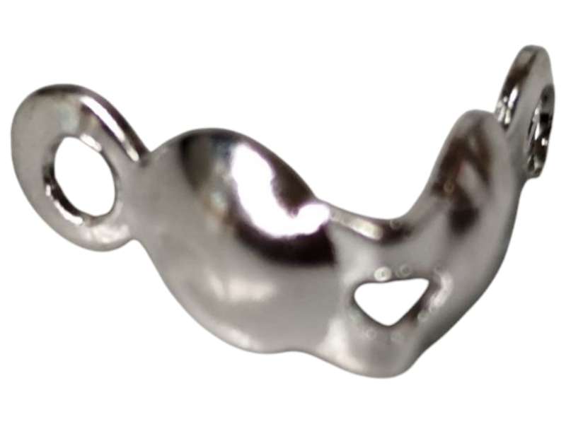 Packet of 20 bead tips Bright Silver color, 8mm