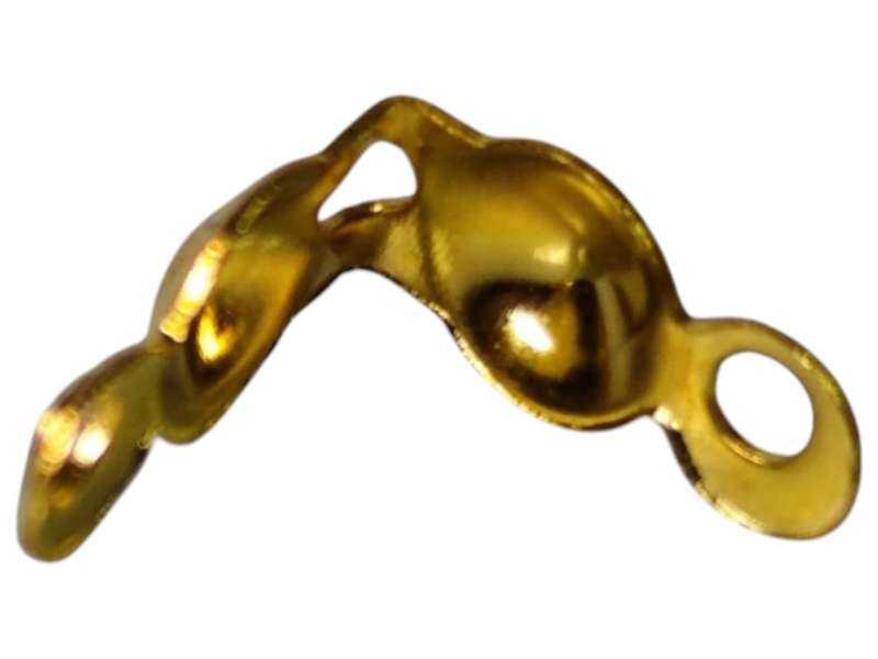 Packet of 20 bead tips gold color, 8mm