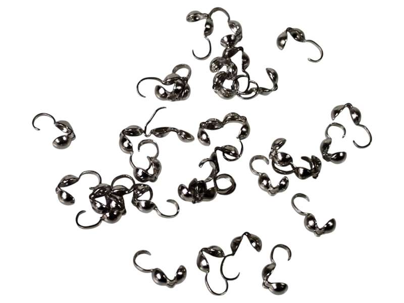 Packet of 30 bead tips silver color, 8mm