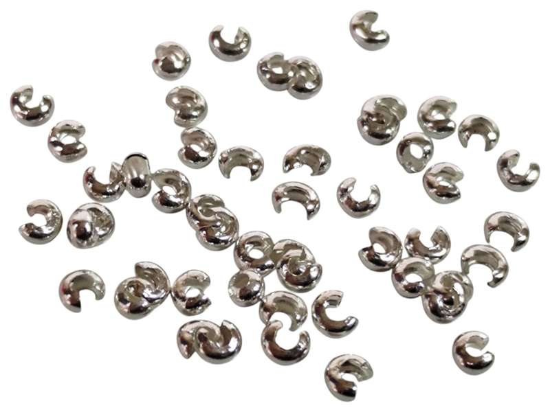 20 pcs 3 mm crimp cover, gun metal color