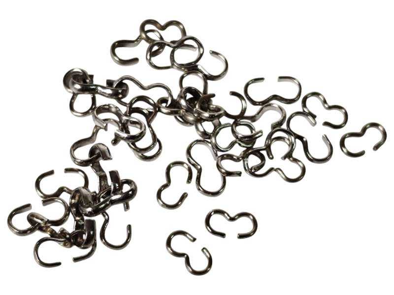 50 pcs 8mm double wire spacer, silver color