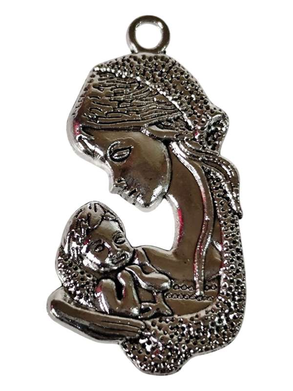 Large Mother and daughter charm, Base metal, 37 x 21mm