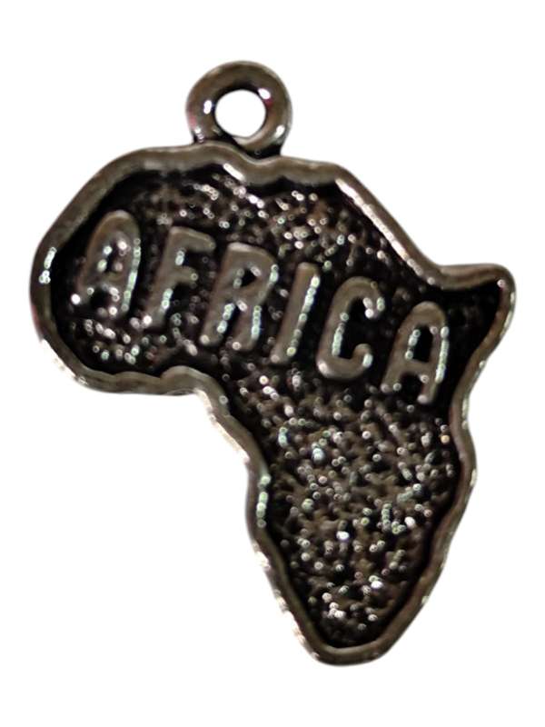 Africa charm, Base metal, 24 x 19mm