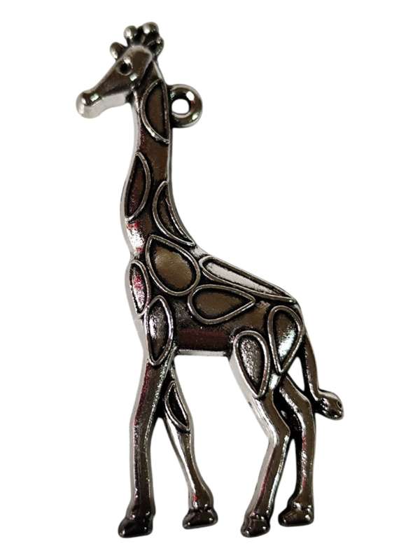 Large Giraffe charm, Base metal, 53 x 20mm