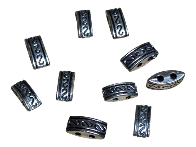 10 x Barrel spacers, base metal, 10x5 mm